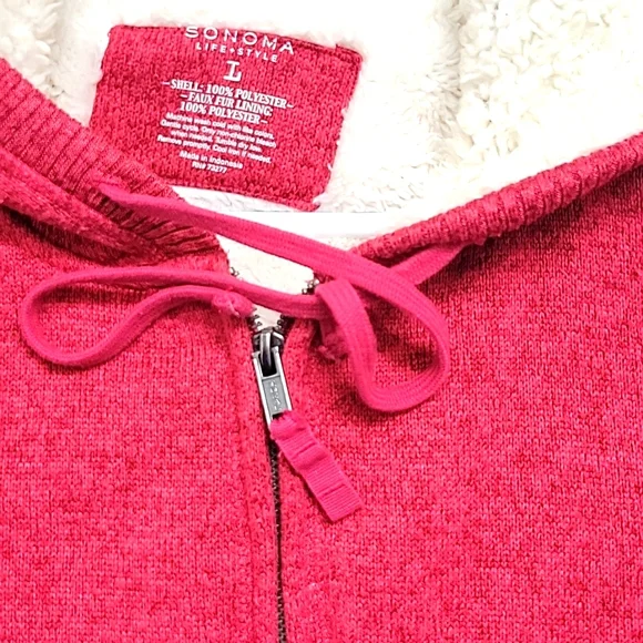 Sonoma Lifestyle Women's Jacket. Faux Fur Lining Very Good Condition. Very Warm - Picture 4 of 7